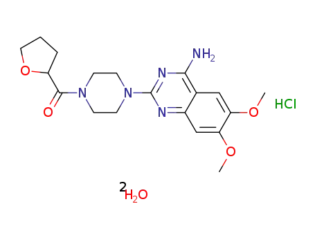 1-(4-amino-6,7-dimethoxy-2-quinazolinyl)-4-[(tetrahydro-2-furanyl)-carbonyl]piperazine monohydrochloride dihydrate